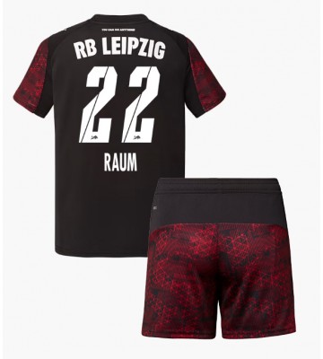 Lacne Dětský Futbalové dres RB Leipzig David Raum #22 2025-26 Krátky Rukáv - Tretina (+ trenírky)